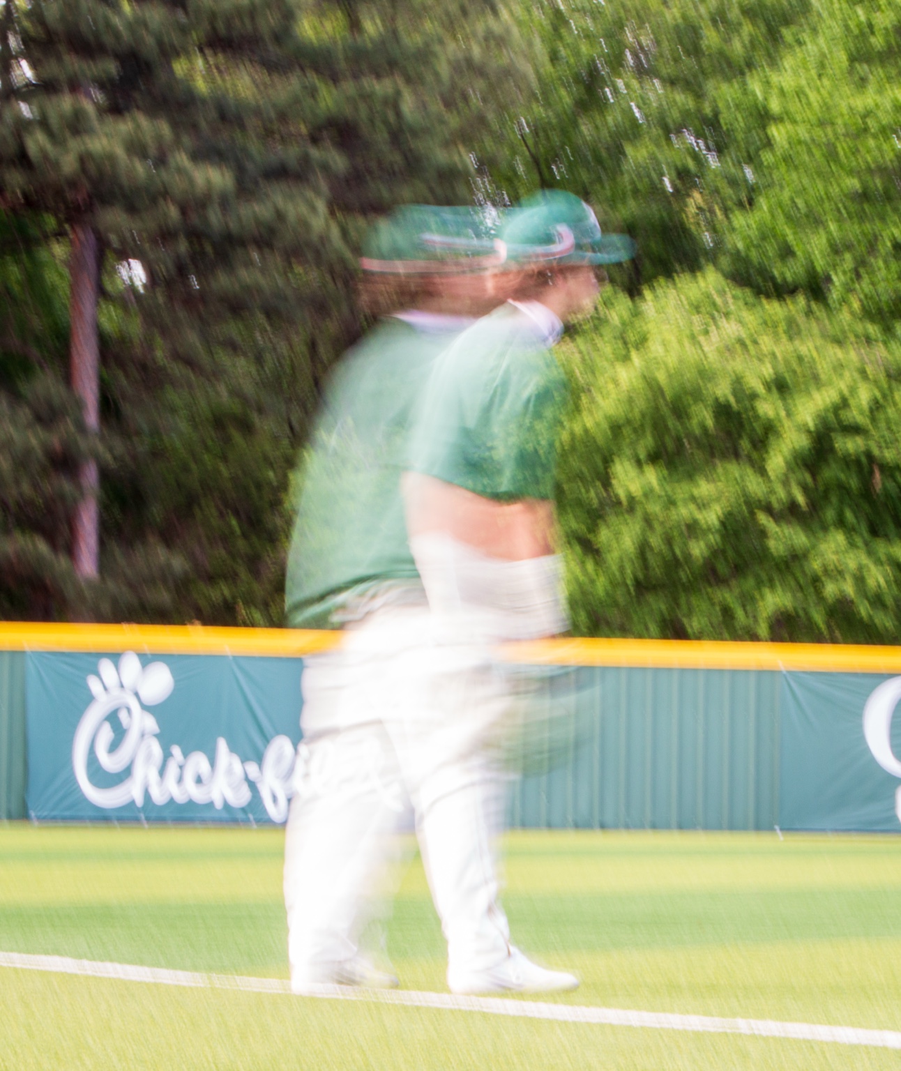 Experimental motion-blur baseball photograph